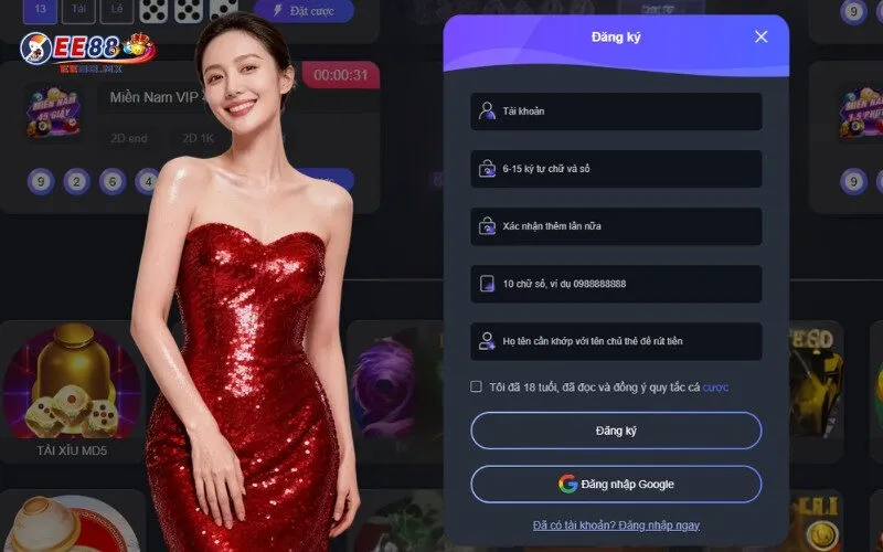 Các bước đăng ký, đăng nhập
